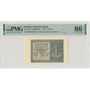 1 złoty 1941 - BD - PMG 66 EPQ