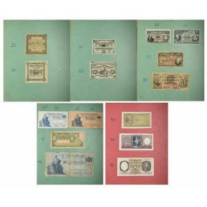 Argentyna, zestaw banknotów na kartach (15 szt.)