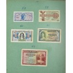 Hiszpania, zestaw banknotów na kartach prezentacyjnych (22 szt.)