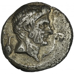 Roman Republic, Sextus Pompeius, Denarius - VERY RARE
