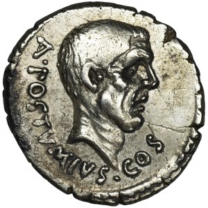 Roman Republic, Decimus Iunius Brutus Albinus, Denarius - RARE