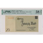 20 Mark 1940 - no.1 - with watermark - PMG 58 EPQ - RARE and BEAUTIFUL