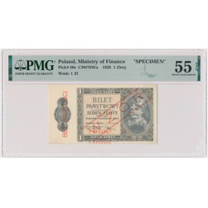1 złoty 1938 - WZÓR - H - PMG 55 EPQ