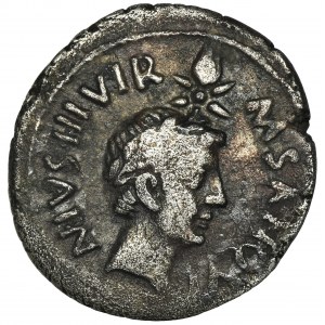 Roman Imperial, Octavian August, Denarius - VERY RARE
