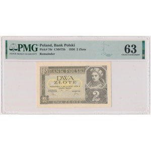 2 złote 1936 - bez oznaczenia serii i numeracji - PMG 63