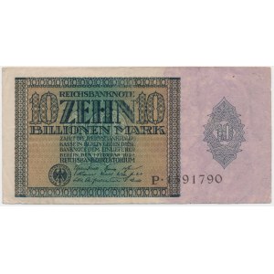 Niemcy, 10 bilionów marek 1924 - RZADKOŚĆ