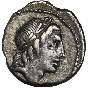Roman Republic, C. Malleolus, A. Albinus Sp.f. and L. Caecilius Metellus, Denarius