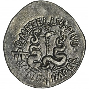 Roman Republic, Q. Caecilius Metellus Pius Scipio, Cistophoric Tetradrachm - VERY RARE