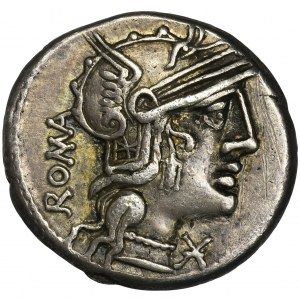 Roman Republic, M. Caecilius Metellus Q.f., Denarius - RARE