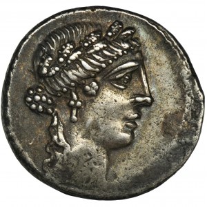 Roman Republic, L. Hostilius Saserna, Denarius
