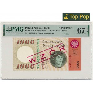 1.000 złotych 1965 - WZÓR - S - PMG 67 EPQ