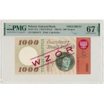 1.000 złotych 1965 - WZÓR - S - PMG 67 EPQ