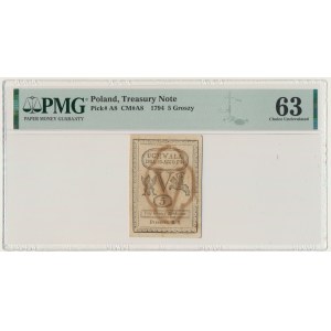 5 groszy 1794 - PMG 63