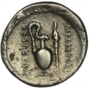 Roman Republic, M. Plaetorius M.f. Cestianus, Denarius - RARE