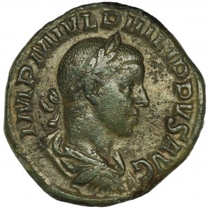 Roman Imperial, Philip II, Sestertius - RARE