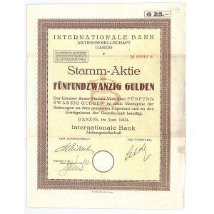 Gdańsk, International Bank AG, 25 guldenów 1924