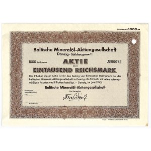 Gdańsk, Baltische Mineralog AG, 1.000 marek 1943