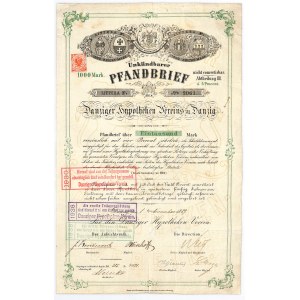 Gdańskie Towarzystwo Hipoteczne, 4% list zastawny na 1.000 marek 1889