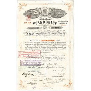Gdańskie Towarzystwo Hipoteczne, 4% list zastawny na 200 marek 1893