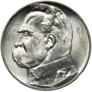 Piłsudski, 10 złotych 1936 - NGC MS63