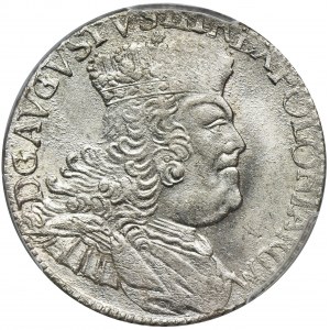 Augustus III of Poland, 1/4 Thaler Leipzig 1756 EC - PCGS MS64