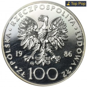 100 złotych 1986 Jan Paweł II - PCGS MS69