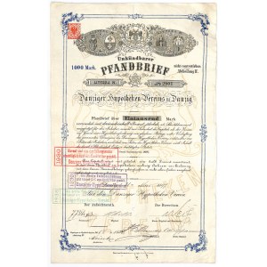 Gdańskie Towarzystwo Hipoteczne, 3,5% list zastawny na 1.000 marek 1897