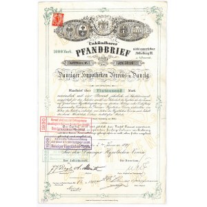Gdańskie Towarzystwo Hipoteczne, 4% list zastawny na 1.000 marek 1899