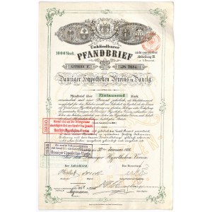 Gdańskie Towarzystwo Hipoteczne, 4% list zastawny na 1.000 marek 1908