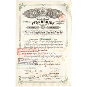 Gdańskie Towarzystwo Hipoteczne, 4% list zastawny na 1.000 marek 1908