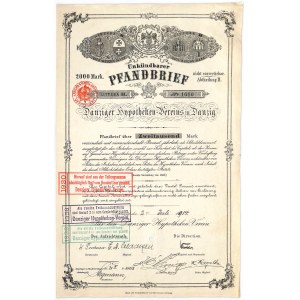 Gdańskie Towarzystwo Hipoteczne, 4,5% list zastawny na 2.000 marek 1914