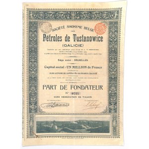 S.A. Belge des Petroles de Tustanowice (Galicie) - udział założycielski