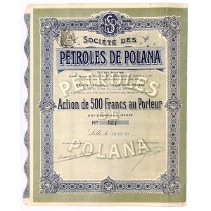 Societe des Petroles de Polana - akcja 500 franków