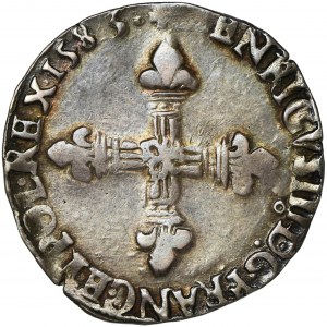Henry III of France, 1/4 Ecu Rennes 1585