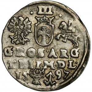 Sigismund III Vasa, 3 Groschen Vilinius 1597