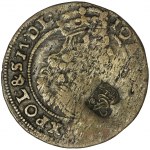 Potocki family dominial token, John II Casimir, 6 Groschen 1666 - countermark, RARE
