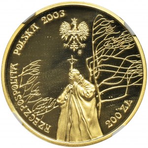 200 złotych 2003 Jan Paweł II - NGC PF69 ULTRA CAMEO