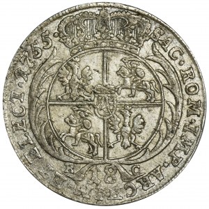 Augustus III of Poland, 1/4 Thaler Leipzig 1755 EC