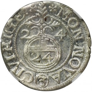 Riga under Sweden, Gustav II Adolf, Polker Riga 1624 - NGC MS65