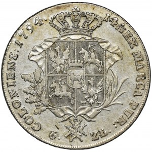 Poniatowski, Thaler 6 zloty Warsaw 1794