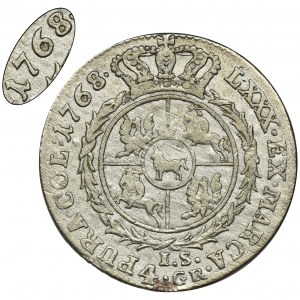 Poniatowski, 4 Groschen 1768 IS - RARE