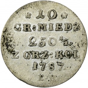 Poniatowski, 10 Copper Groschen Warsaw 1787 EB