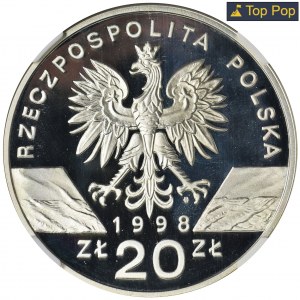 20 złotych 1998 Ropucha Paskówka - NGC PF70 ULTRA CAMEO