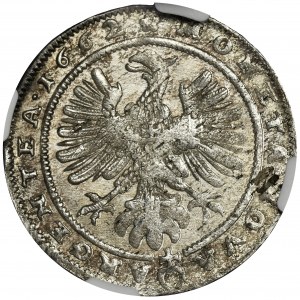 Silesia, Duchy of Liegnitz-Brieg-Wohlau, Ludwig IV, 15 Kreuzer Brieg 1662 - NGC MS63