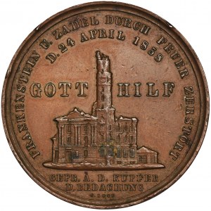 Silesia, Frankenstein, Medal from the destruction of city 1858