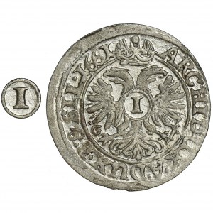 Silesia, Habsburg rule, Leopold I, 1 Kreuzer Breslau 1661 GH