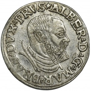 Prusy Książęce, Albrecht Hohenzollern, Trojak Królewiec 1537 - RZADSZY
