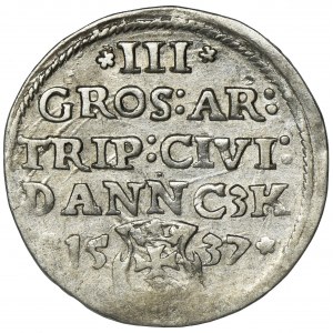 Sigismund I the Old, 3 Groschen Danzig 1537