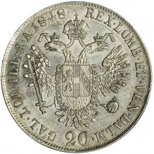 Austria, Ferdynand I, 20 Krajcarów Praga 1848 C