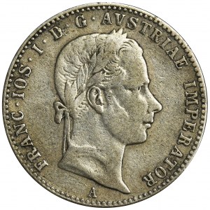 Austria, Franciszek Józef I, 1/4 Florena Wiedeń 1858 A - RZADKIE